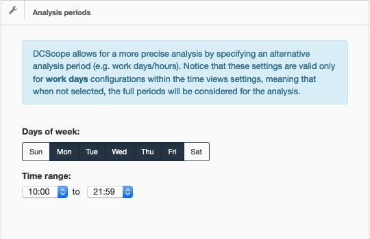 Analysis periods 1