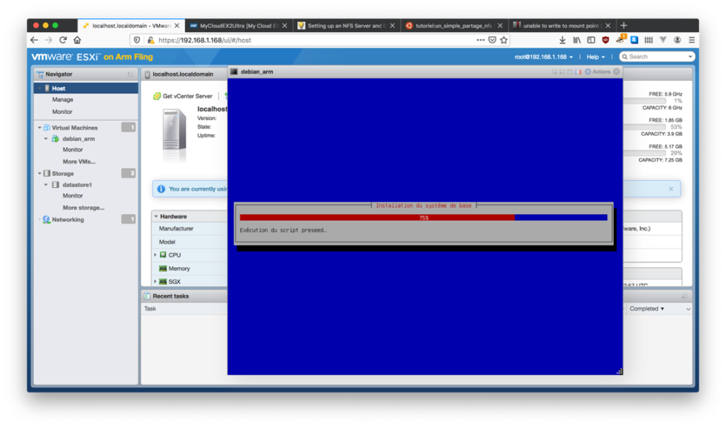 Figure 22 : L'installation devrait prendre une vingtaine de minutes